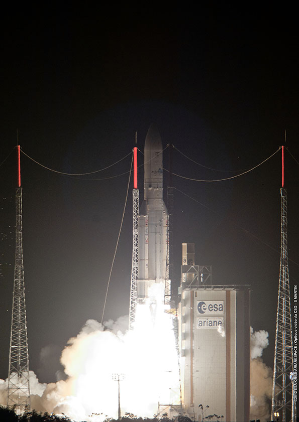 European Rocket Launches British and Mexican Satellites